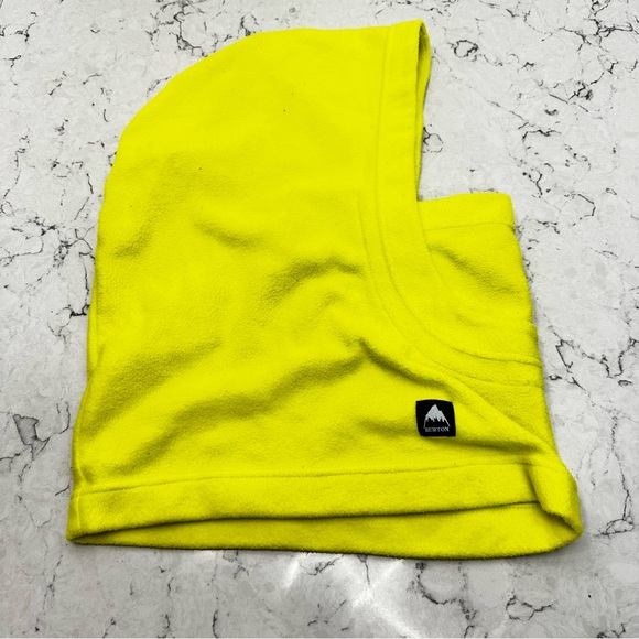 Burton Burke Hood Unisex Kids Yellow Fleece Hat One Size Balaclava Gaiter Helmet - Picture 1 of 8